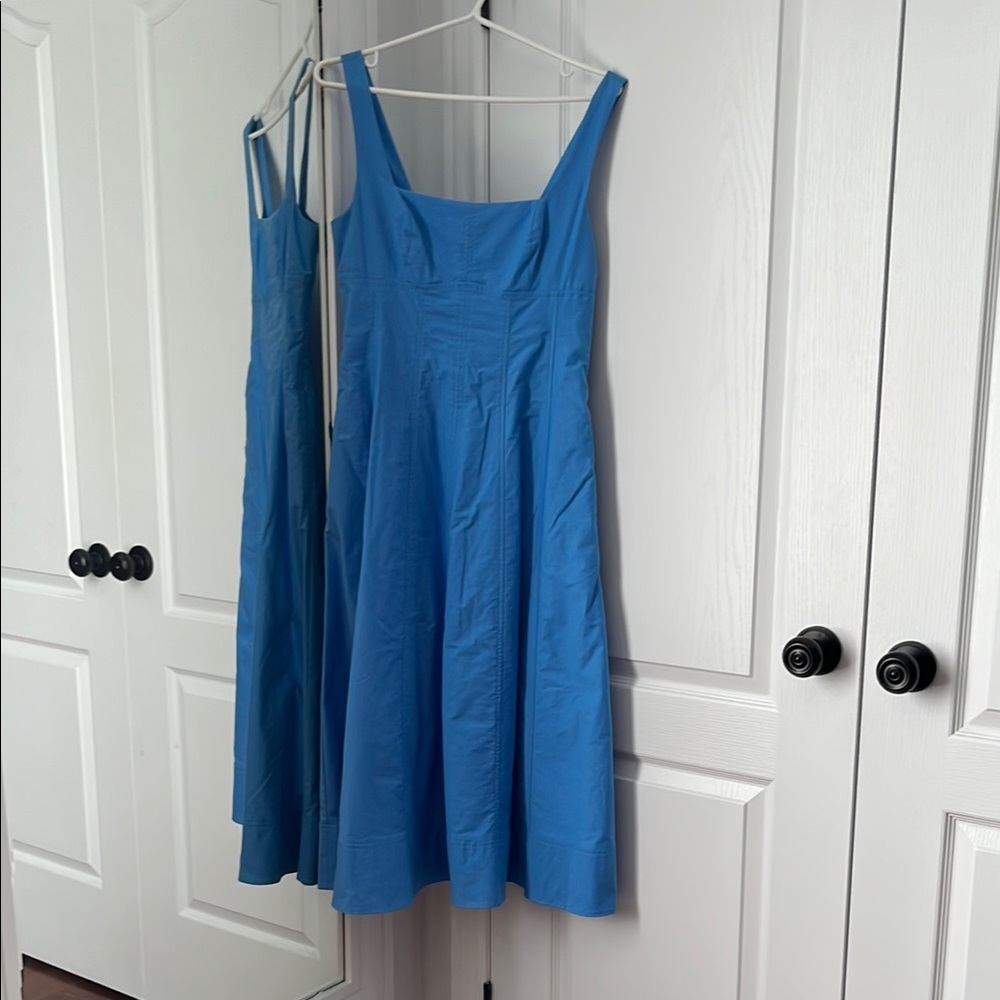 Banana Republic Blue Sleeveless A-Line Midi Dress